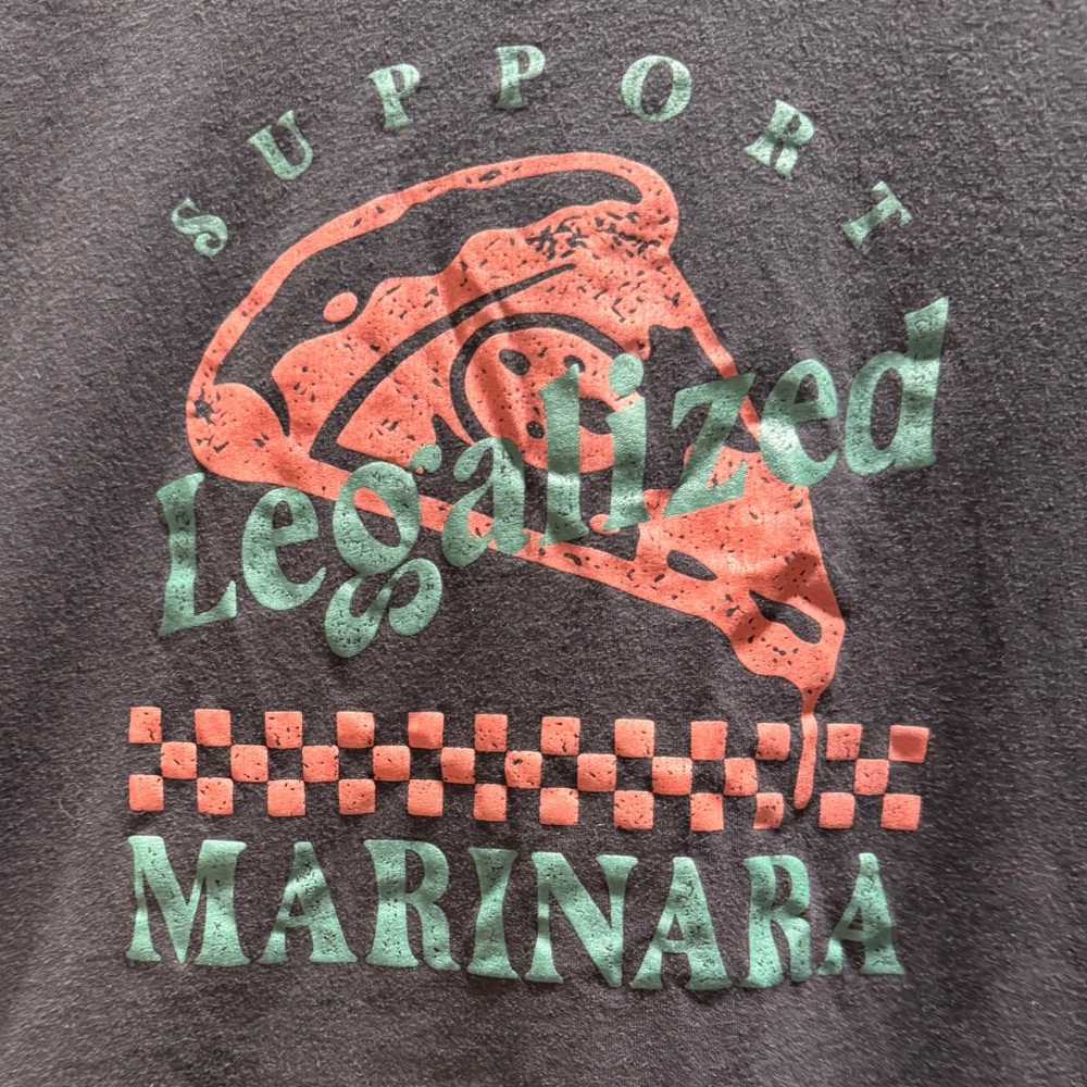 Humorous “Support Legalized Marinara” Graphic Tee